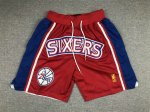 NBA Philadelphia 76ers just don shorts Rouge